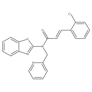 (E)-N-(benzo[d]thiazol-2-yl)-3-(2-chlorophenyl)-N-(pyridin-2-ylmethyl)acrylamide Structure