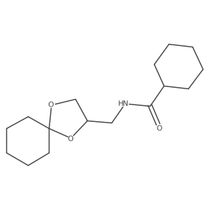 N-(1,4-dioxaspiro[4.5]decan-2-ylmethyl)cyclohexanecarboxamide Structure