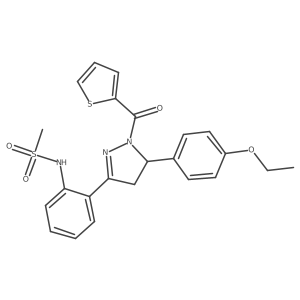 N-(2-(5-(4-ethoxyphenyl)-1-(thiophene-2-carbonyl)-4,5-dihydro-1H-pyrazol-3-yl)phenyl)methanesulfonamide Structure