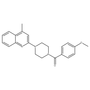 2-[4-(4-Methoxybenzoyl)piperazin-1-yl]-4-methylquinoline结构式