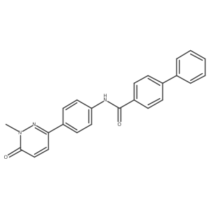 N-(4-(1-methyl-6-oxo-1,6-dihydropyridazin-3-yl)phenyl)-[1,1'-biphenyl]-4-carboxamide结构式