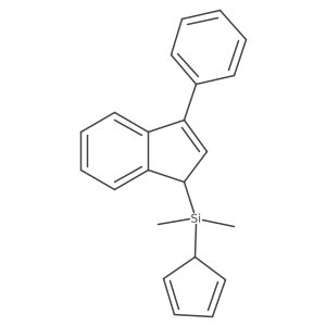 Cyclopenta-2,4-dien-1-yldimethyl(3-phenyl-1H-inden-1-yl)silane Structure