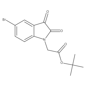 tert-butyl (5-bromo-2,3-dioxo-2,3-dihydro-1H-indol-1-yl)acetate结构式