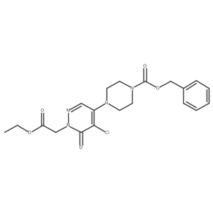 Benzyl 4-[5-chloro-1-(2-ethoxy-2-oxoethyl)-6-oxo-1,6-dihydro-4-pyridazinyl]tetrahydro-1(2H)-pyrazinecarboxylate Structure