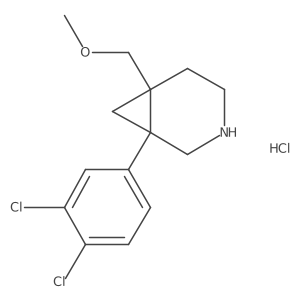 1-(3,4-Dichlorophenyl)-6-(methoxymethyl)-3-azabicyclo[4.1.0]heptane hydrochloride Structure