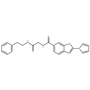 N-{2-oxo-2-[(2-phenylethyl)amino]ethyl}-2-(1H-pyrrol-1-yl)-1,3-benzothiazole-6-carboxamide Structure