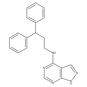 N-(3,3-diphenylpropyl)-1H-pyrazolo[3,4-d]pyrimidin-4-amine Structure