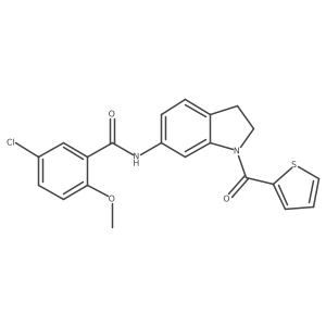 5-chloro-2-methoxy-N-(1-(thiophene-2-carbonyl)indolin-6-yl)benzamide Structure