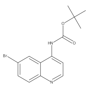 tert-butyl N-(6-bromoquinolin-4-yl)carbamate结构式