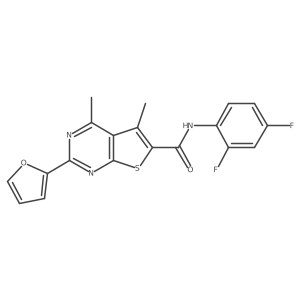 N-(2,4-difluorophenyl)-2-(furan-2-yl)-4,5-dimethylthieno[2,3-d]pyrimidine-6-carboxamide Structure