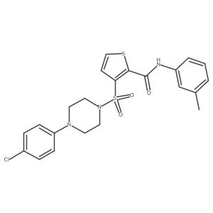 3-{[4-(4-chlorophenyl)piperazin-1-yl]sulfonyl}-N-(3-methylphenyl)thiophene-2-carboxamide Structure