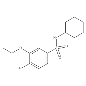 4-bromo-N-cyclohexyl-3-ethoxybenzenesulfonamide Structure