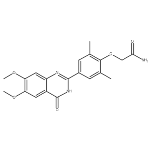 2-(4-(6,7-Dimethoxy-4-oxo-3,4-dihydroquinazolin-2-yl)-2,6-dimethylphenoxy)acetamide结构式