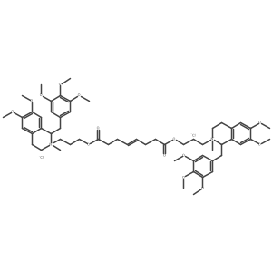 Isoquinolinium, 2,a2'-a[(1,a8-adioxo-a4-aoctene-a1,a8-adiyl)abis(oxy-a3,a1-apropanediyl)a]abis[1,a2,a3,a4-atetrahydro-a6,a7-adimethoxy-a2-amethyl-a1-a[(3,a4,a5-atrimethoxyphenyl)amethyl]a-a, dichloride, [1S-a[1I+/-,a2I+/-[Z(1'R*,a2'S*)a]a]a]a- Structure