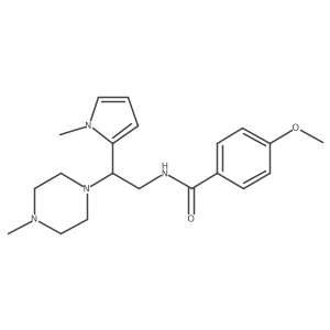 4-methoxy-N-(2-(1-methyl-1H-pyrrol-2-yl)-2-(4-methylpiperazin-1-yl)ethyl)benzamide结构式