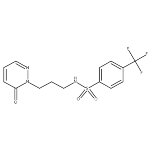 O=c1cccnn1CCCNS(=O)(=O)c1ccc(C(F)(F)F)cc1结构式