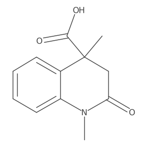1,4-Dimethyl-2-oxo-1,2,3,4-tetrahydroquinoline-4-carboxylic acid结构式