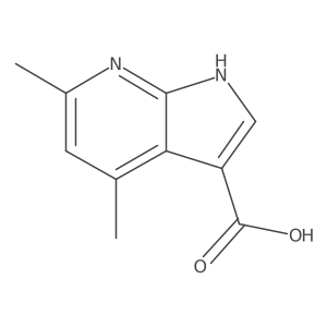 4,6-dimethyl-1H-pyrrolo[2,3-b]pyridine-3-carboxylic acid结构式