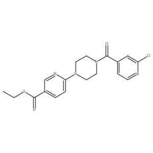 CCOC(=O)c1ccc(N2CCN(C(=O)c3ccnc(Cl)c3)CC2)nc1结构式