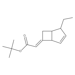 2-(2-Ethylbicyclo[3.2.0]hept-3-en-6-ylidene)acetic acid 1,1-dimethylethyl ester Structure