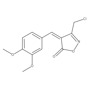 3-(Chloromethyl)-4-(3,4-dimethoxybenzylidene)isoxazol-5(4h)-one结构式