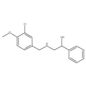 2-[(3-Chloro-4-methoxybenzyl)amino]-1-phenylethanol Structure