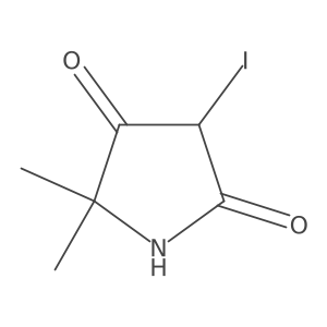 3-Iodo-5,5-dimethylpyrrolidine-2,4-dione结构式