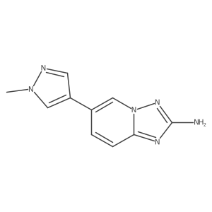 6-(1-Methyl-1H-pyrazol-4-yl)[1,2,4]triazolo[1,5-a]pyridin-2-amine结构式