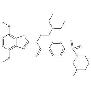 N-[2-(Diethylamino)ethyl]-N-(4,7-dimethoxy-2-benzothiazolyl)-4-[(3-methyl-1-piperidinyl)sulfonyl]benzamide Structure