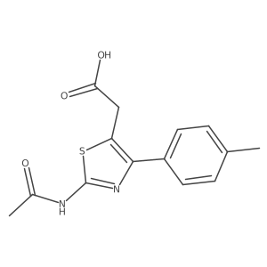 2-(2-Acetamido-4-(p-tolyl)thiazol-5-yl)acetic acid Structure