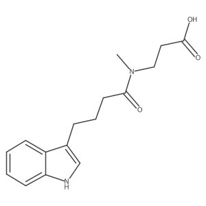 N-[4-(1H-Indol-3-yl)-1-oxobutyl]-N-methyl-I(2)-alanine Structure