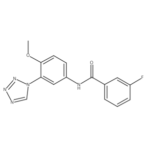 3-fluoro-N-[4-methoxy-3-(1H-tetrazol-1-yl)phenyl]benzamide Structure