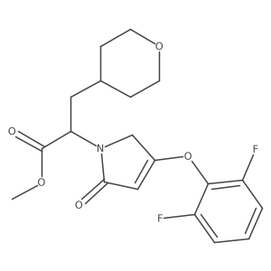Methyl 4-(2,6-difluorophenoxy)-2,5-dihydro-2-oxo-I+/--[(tetrahydro-2H-pyran-4-yl)methyl]-1H-pyrrole-1-acetate结构式