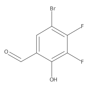 5-Bromo-3,4-difluoro-2-hydroxybenzaldehyde结构式