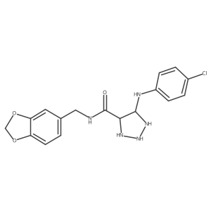 N-(1,3-benzodioxol-5-ylmethyl)-5-(4-chloroanilino)triazolidine-4-carboxamide Structure