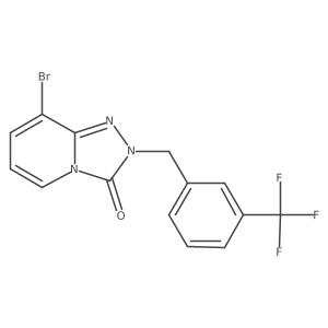 8-Bromo-2-[[3-(trifluoromethyl)phenyl]methyl]-[1,2,4]triazolo[4,3-a]pyridin-3-one结构式