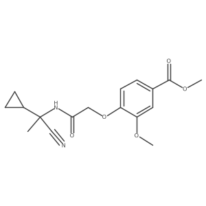 Methyl 4-[2-[(1-cyano-1-cyclopropylethyl)amino]-2-oxoethoxy]-3-methoxybenzoate Structure