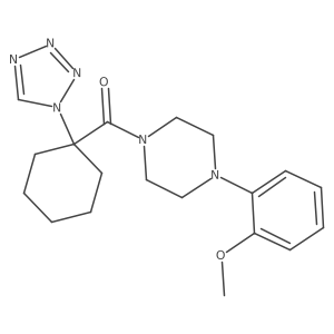 [4-(2-methoxyphenyl)piperazin-1-yl][1-(1H-tetrazol-1-yl)cyclohexyl]methanone Structure