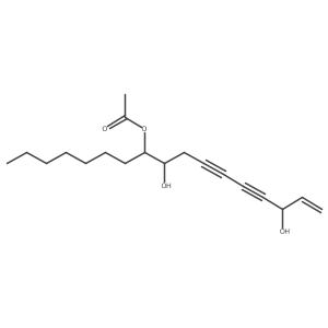 1-Heptadecene-4,6-diyne-3,9,10-triol, 10-acetate, (3R,9R,10R)- Structure