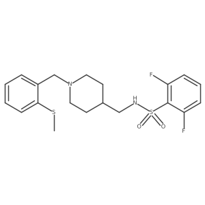 2,6-difluoro-N-((1-(2-(methylthio)benzyl)piperidin-4-yl)methyl)benzenesulfonamide结构式