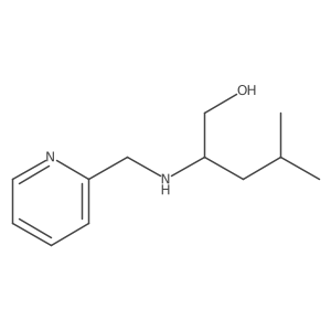 4-Methyl-2-{[(pyridin-2-yl)methyl]amino}pentan-1-ol结构式