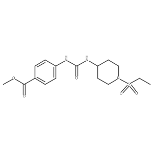 Methyl 4-({[1-(ethanesulfonyl)piperidin-4-yl]carbamoyl}amino)benzoate结构式