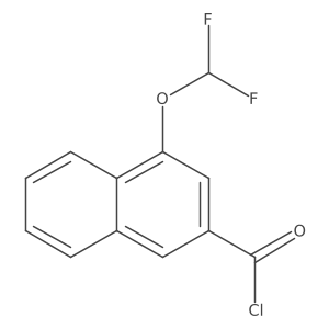 1-(Difluoromethoxy)naphthalene-3-carbonyl chloride Structure