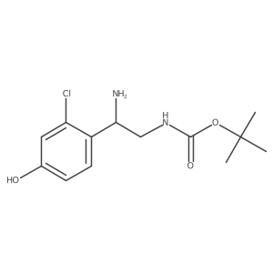 tert-butyl N-[2-amino-2-(2-chloro-4-hydroxyphenyl)ethyl]carbamate Structure