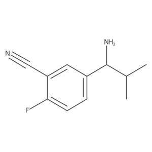 5-(1-Amino-2-methylpropyl)-2-fluorobenzonitrile结构式