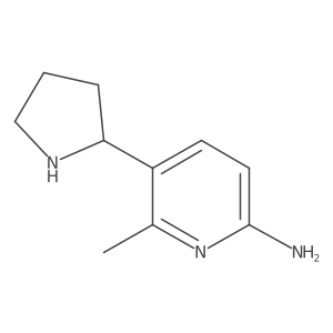 6-Methyl-5-(pyrrolidin-2-yl)pyridin-2-amine结构式