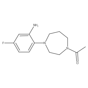 1-[4-(2-Amino-4-fluorophenyl)-1,4-diazepan-1-yl]ethan-1-one Structure
