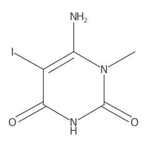 6-Amino-5-iodo-1-methylpyrimidine-2,4(1H,3H)-dione Structure