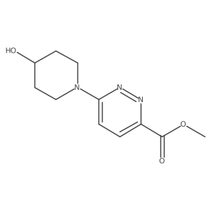 Methyl 6-(4-hydroxypiperidin-1-yl)pyridazine-3-carboxylate结构式