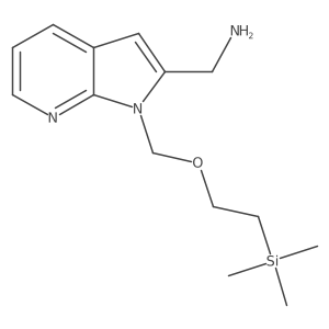(1-((2-(Trimethylsilyl)ethoxy)methyl)-1H-pyrrolo[2,3-b]pyridin-2-yl)methanamine Structure